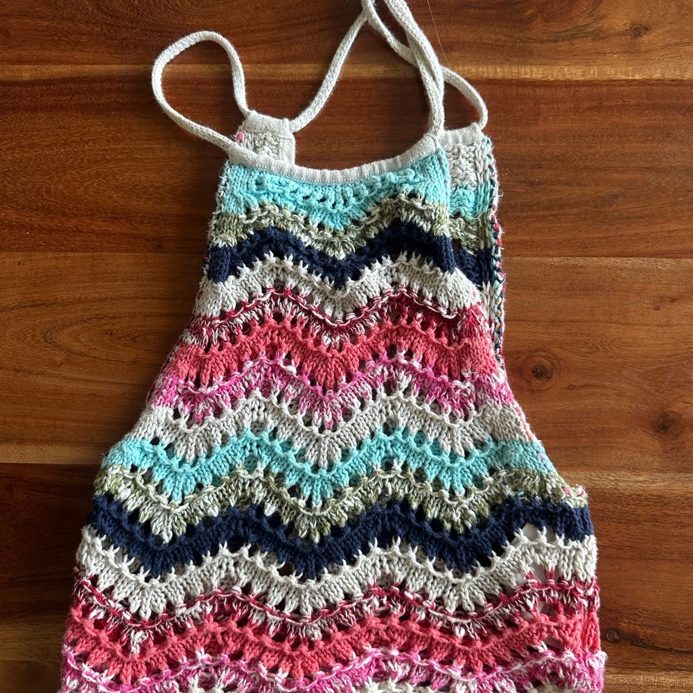 Colorful Crochet Halter Top